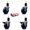 Service Caster 4'' Solid Poly Wheel Swivel 1-3/4'' Expanding Stem Caster Set 2 Brakes, 4PK SCC-EX20S414-SPUS-2-PLB-2-134 - alternate 4